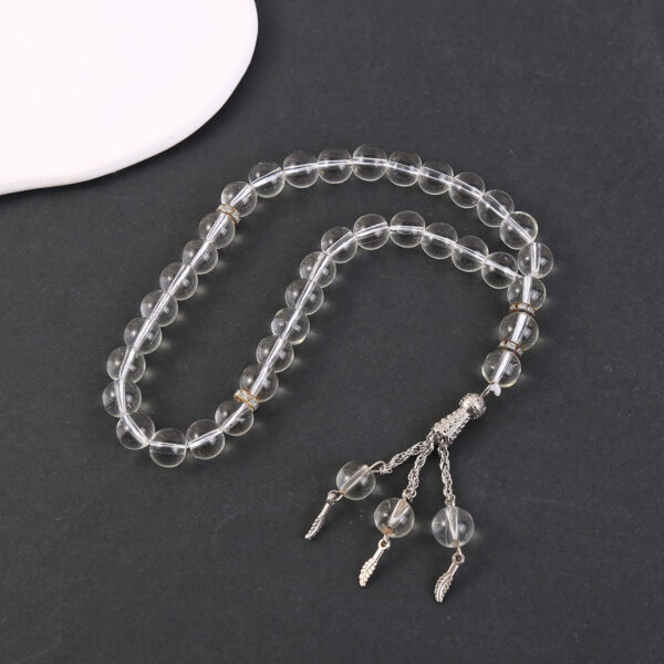 KOMI Tasbih Prayer Beads Rosary 33pcs 10mm Crystal Beads Muslim Islamic Link Bracelets Misbaha Beaded Hand Bracelet for Women