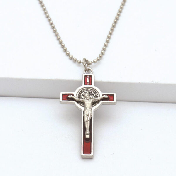 Religious Jesus Cross Metal Pendant Jewelry Christian Catholic Jesus Cross Necklace Jewelry Wholesale