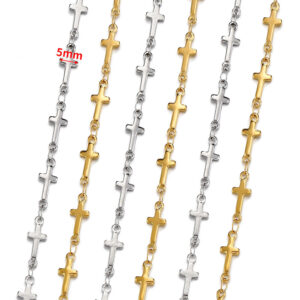 d3d9abdca6ced32d11ba6a62ba094b45_H8800651655a34f789a5b142bd703704eb_avif=close&webp=close Komi 2 m Stainless Steel Cross Chain Electroplated 18K Gold Color Preserving Titanium Steel Chain DIY Accessories