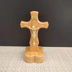 Big Cross Accessories Jesus Wooden Cross Pendant Catholic Charm Religious Handmade Crafts Jewelry
