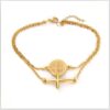 Fashion Delicate Hot Sale Simple Stainless Steel Cross Bracelet Women's Small Bracelet Jesus Easter Gift