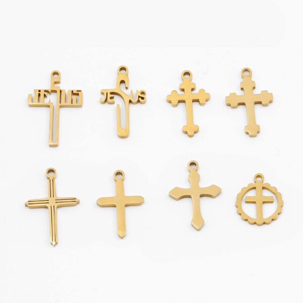 d695dca52de67330d30e0bd5b88ce5ca_H35374758dab646d188692fa029cb6542b_avif=close&webp=close Komi Stainless Steel Small Cross Pendant DIY Handmade Necklace Bracelet Earrings Cross Jewelry Accessories