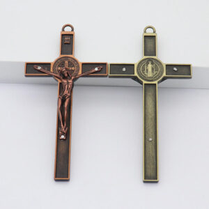 Wholesale Simple Alloy Church Religious Catholic Jewelry Cross Jesus Christ Cross Large Pendant