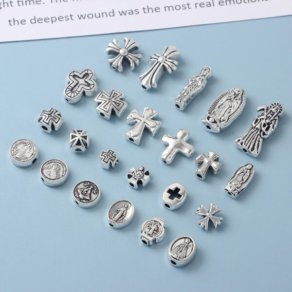 d852505097b2aa68aa4be1c0795112cd_H1d4e99b5ecd145988b68ab565750a82dW_avif=close&webp=close KOMI Cross Knight Madonna Alloy Beaded Collection Handmade DIY Bracelet Necklace Material Pendant Accessories