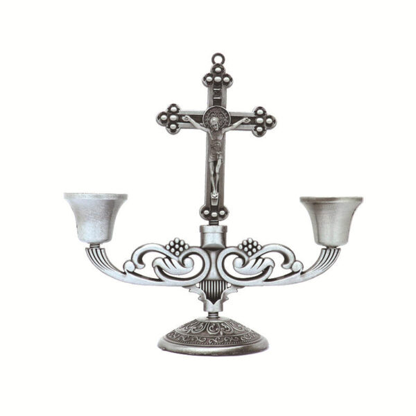 Wholesale European and American Metal Candle Holders Ornaments Home Desktop Metal Religious Cross Craft Ornaments