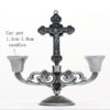 Wholesale European and American Metal Candle Holders Ornaments Home Desktop Metal Religious Cross Craft Ornaments