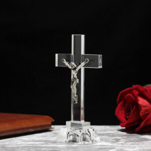KOMI Hot Sale Crystal Colorful Luminous Cross Decoration Creative Model Craft