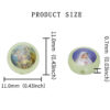 KOMI Mixed Religious Figure Acrylic Beads Catholic Portraits Round Plastic Virgin Mary Luminous Beads for DIY Jewelry Crafts