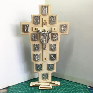 Komi Solid Wood Carving Zinc Alloy Relief 14 Accessories Wall Hanging Standing Dual-purpose Decoration
