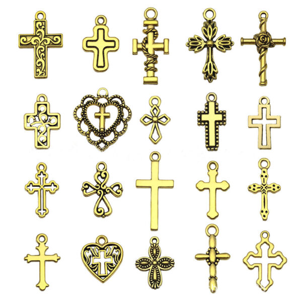 eab7006d1be9cbf5709d111ee5516c75_H5bd151ab282049a4b0f7cab4dbccd43f1_avif=close&webp=close KOMI Silver Gold Plated Mixed Crosses Charms Pendants Jewelry Findings for DIY Keychain Bracelet Necklace Accessories