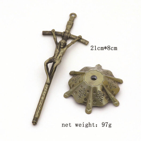 KOMI Home Decorations Collection Table Standing Wall Hanging Metal Crucifix Cross Ornament for Office Pub Restaurant Decor Gifts