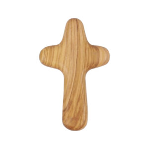 Olive Wood Hand-held Cross Religious Ornament Carving Wooden Church Cross Easter Supplies Ornament