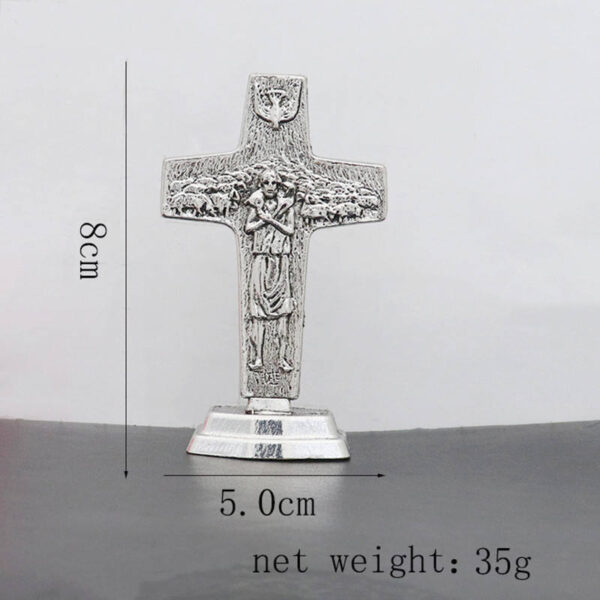 KOMI Home Decorations Collection Vintage Gold/Silver Metal Cross Table Ornaments for Souvenirs Business Birthday Craft Gift