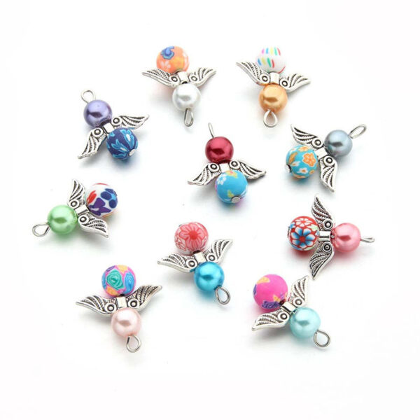 f1be7486f7d9a5f546310abcec54d547_Hc4835b2ba5544523bc7b59ca5ebca98dV_avif=close&webp=close KOMI DIY Handmade Polymer Clay Beads Alloy Wings Glass Pearl Angel Pendants Accessories for Jewelry Making Wholesale 5pc/pack