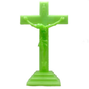 KOMI Home Decorations Plastic Cross Luminous Cross Table Standing Wall and Car Hanging Ornaments Garden Decoration Craft Gift