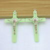 KOMI Wall Hanging Ornaments 15cm Luminous Plastic Cross Rosary Pendant Accessories for Home Decoration Crafts Jewelry Parts