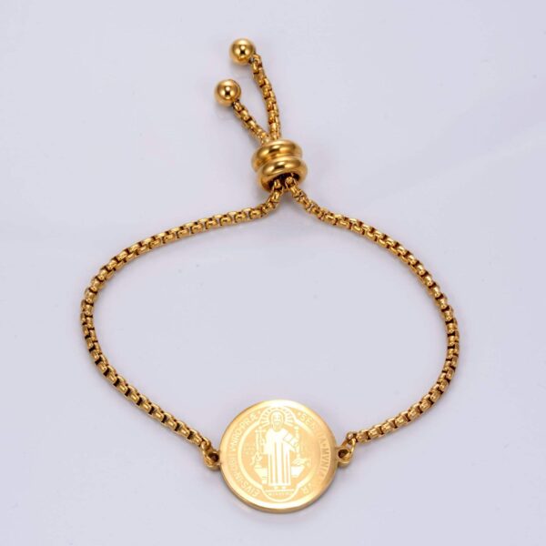 f9d6e042d4ca97b758b0ce52a72b43e8_H0701c66fb1a443c19f664ef15944c33do_avif=close&webp=close KOMI Stainless Steel Saint Benedict Bracelet Titanium Steel Adjustable Catholic Priest Exorcist Religious Bracelet