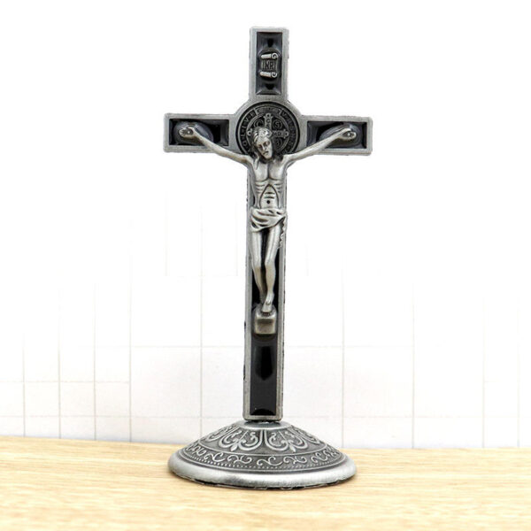 Crucifix Jesus Christ Cross Statue Figurine for Car Home Chapel Decor Figurines Decoration Crafts Miniatures Ornament