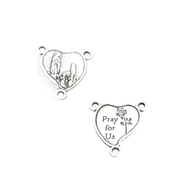 Religious Jewelry Pendant Medal Alloy Triangle Accessories Catholic Charm Religious Prayer Beads DIY Manual Connector