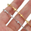 Komi 2 m Stainless Steel Cross Chain Electroplated 18K Gold Color Preserving Titanium Steel Chain DIY Accessories