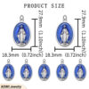 fe34d86a7bbf6946445bc24de21de68c_Ha0b4043dc396438fa72d4eef46525537B_avif=close&webp=close KOMI Blue Painting Religious Icon Oval Miraculous Medal Charm Pendants for Rosary Necklace Bracelet Earrings Making Accessories