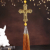 wechat_2025-09-01_141414_033 Colored Crystal Jesus Cross Car Pendant Car Interior Decoration Pendant