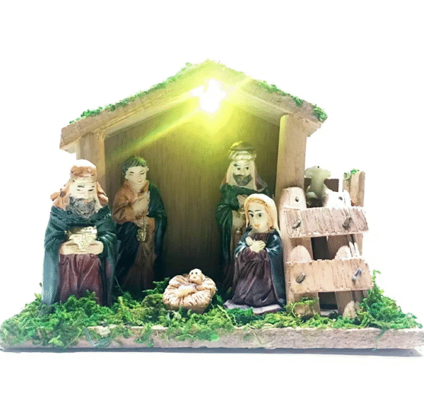 企业微信截图_20250902155008 KOMI New Design LED Light Color Resin Manger House Decoration Home Accessories