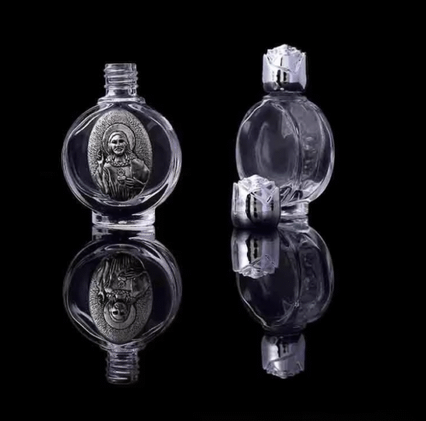 企业微信截图_20250904090343 New Portable Rose Optional Patternsl Crystal Glass Alloy Relief Icon Travel Special Holy Water Bottle Catholic Holy Object