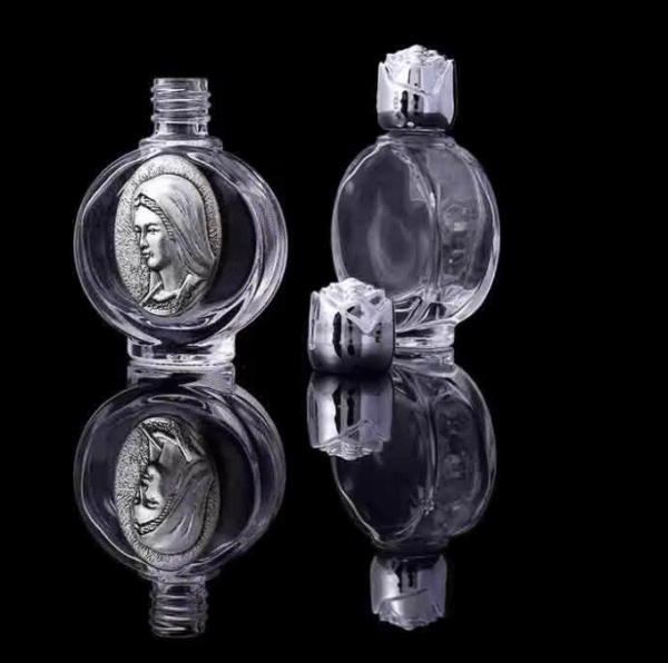 企业微信截图_20250904090403 New Portable Rose Optional Patternsl Crystal Glass Alloy Relief Icon Travel Special Holy Water Bottle Catholic Holy Object