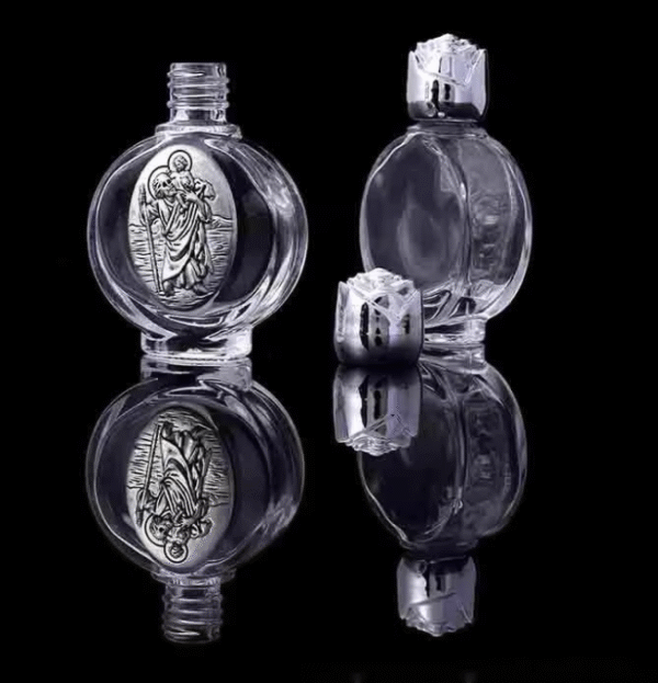 企业微信截图_20250904090414 New Portable Rose Optional Patternsl Crystal Glass Alloy Relief Icon Travel Special Holy Water Bottle Catholic Holy Object
