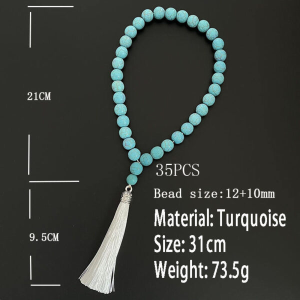 472221c2b0566ac35f9d5393abd5ec0c_Hc21fa185273549c2af055100496ea6a0o_avif=close&webp=close KOMI Muslim Prayer Rosary Beads 35pcs Turquoise Gold Swan Topaz TESSBIHA Tasbiha Fringe Car Pendant Hanging Ornaments