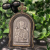 Dreamwork Russian Religious Jewelry Collection Men Geometric Wooden Alloy Virgin Mary Pendant Glass Beads Rosary Car Accessory